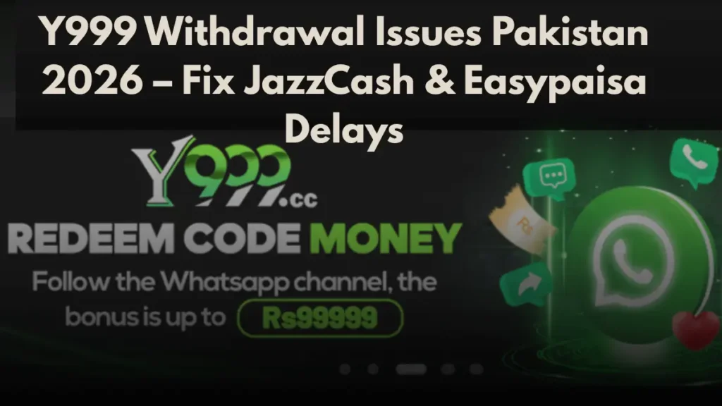 Y999 Withdrawal issues Pakistan