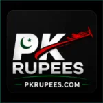 PKrupees game logo with Pakistan flag and red airplane graphic