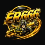 ER666 logo with golden gaming design