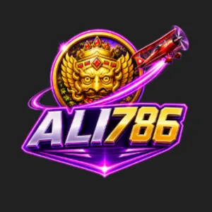 Ali786 app logo with gold crown and purple design